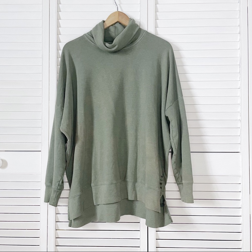 Pink Victoria’s Secret oversized turtleneck sweatshirt